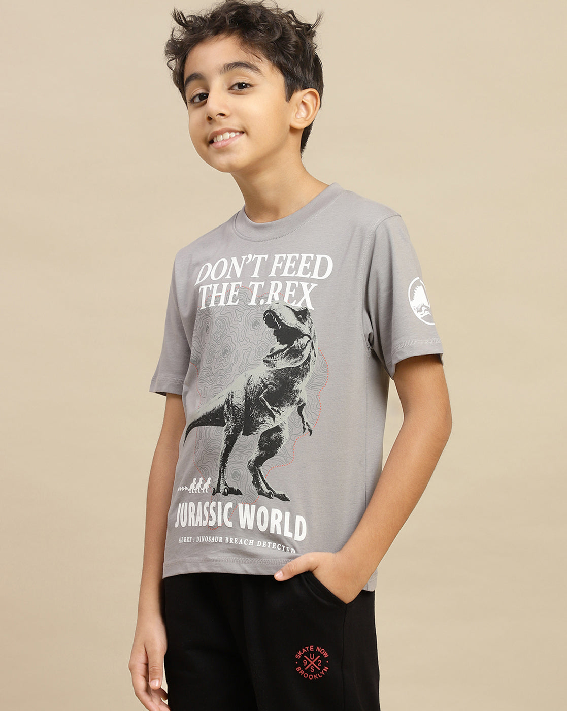 Jurassic World Printed Regular Fit Tshirt For Boys