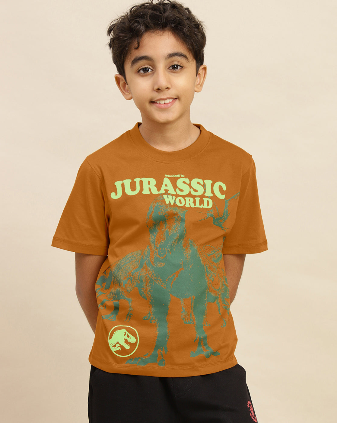 Jurassic World Printed Regular Fit Tshirt For Boys
