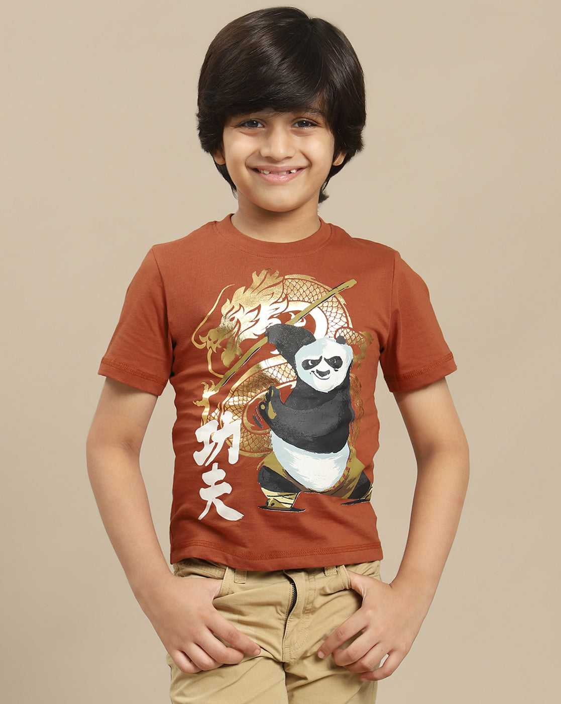 Kung Fu Panda Printed Regular Tshirt For Boys