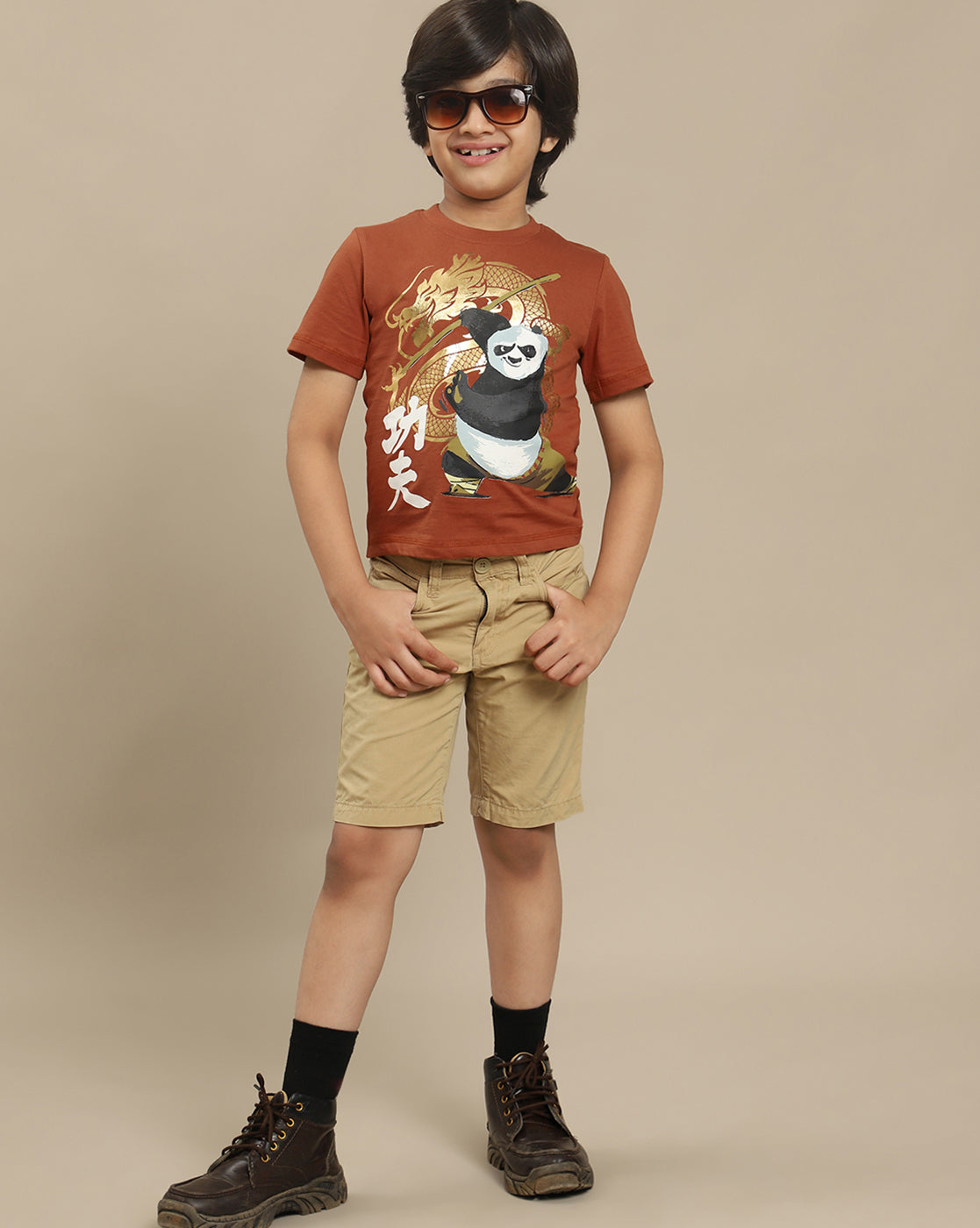 Kung Fu Panda Printed Regular Tshirt For Boys