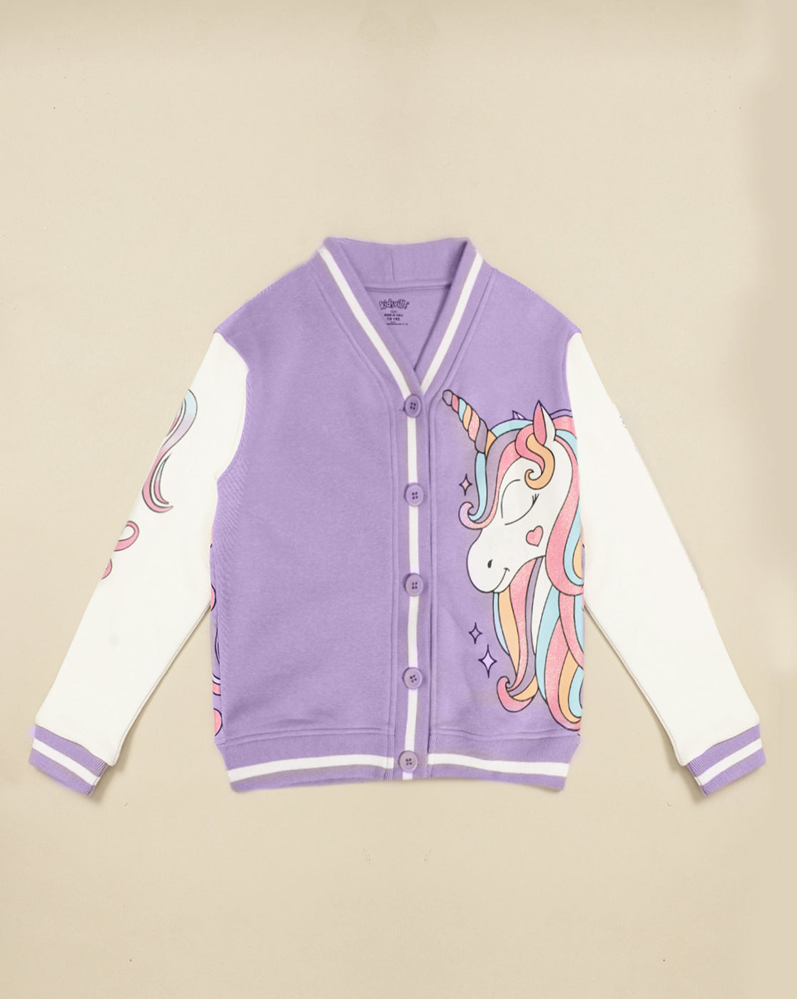 Unicorn Printed Regular Fit Jacket For Girls