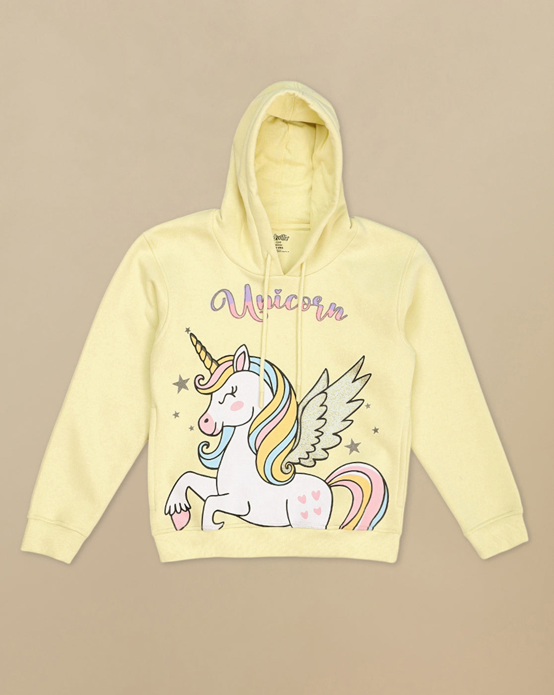 Unicorn Printed Regular Fit Hoodie For Girls