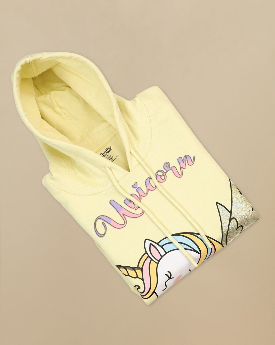 Unicorn Printed Regular Fit Hoodie For Girls