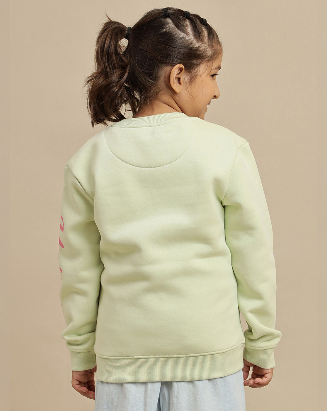 Kidsville Oversized Printed Graphic Cotton Blend Sweatshirt For Girls