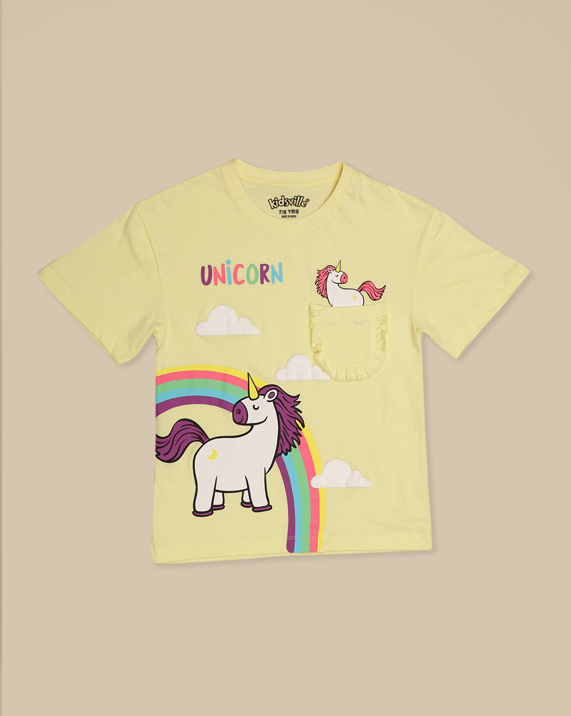 Kidsville Printed Oversized Tshirt For Girls