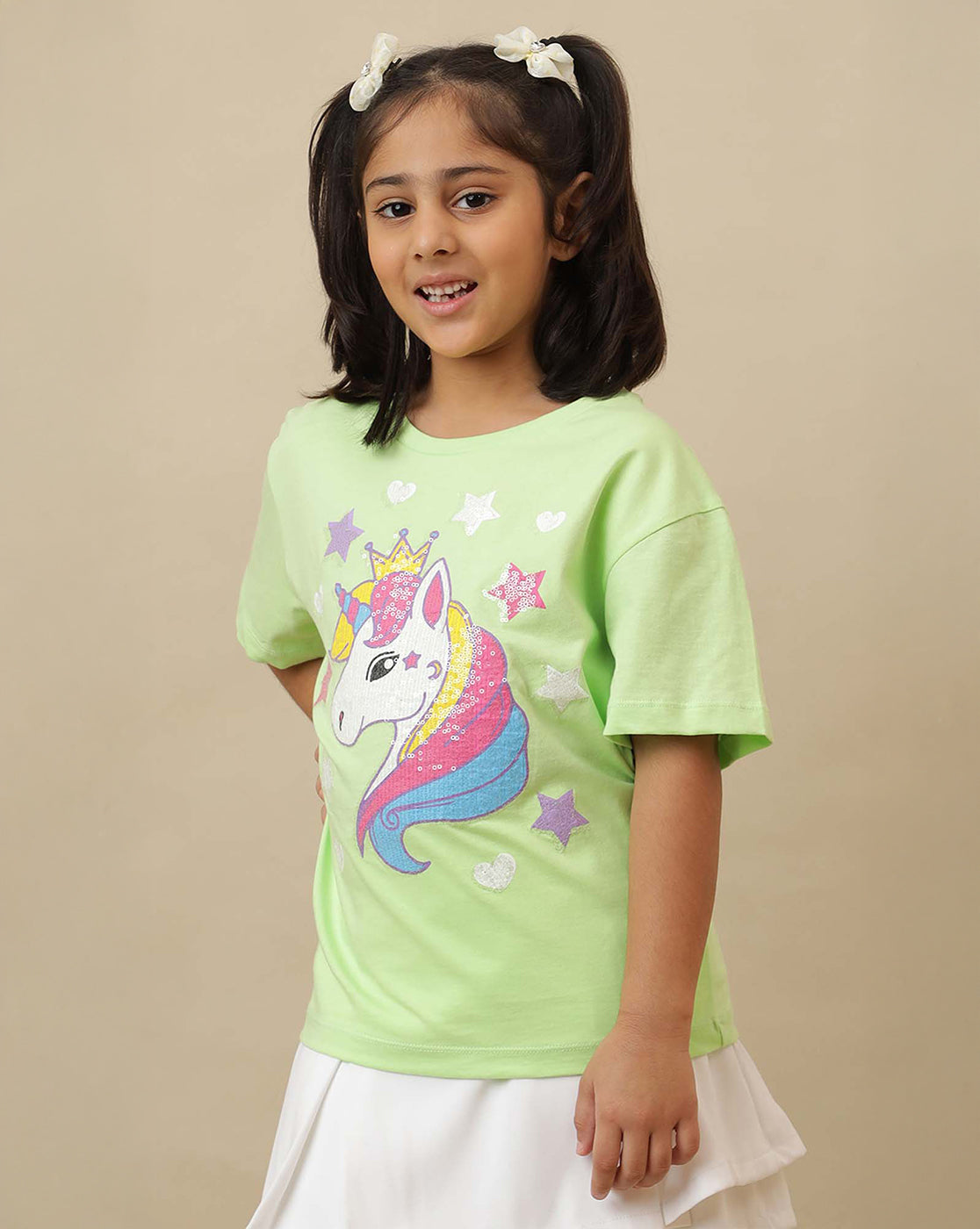 Unicorn Printed Oversized Tshirt For Girls