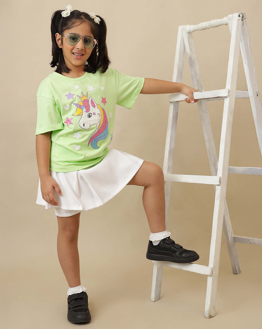 Unicorn Printed Oversized Tshirt For Girls