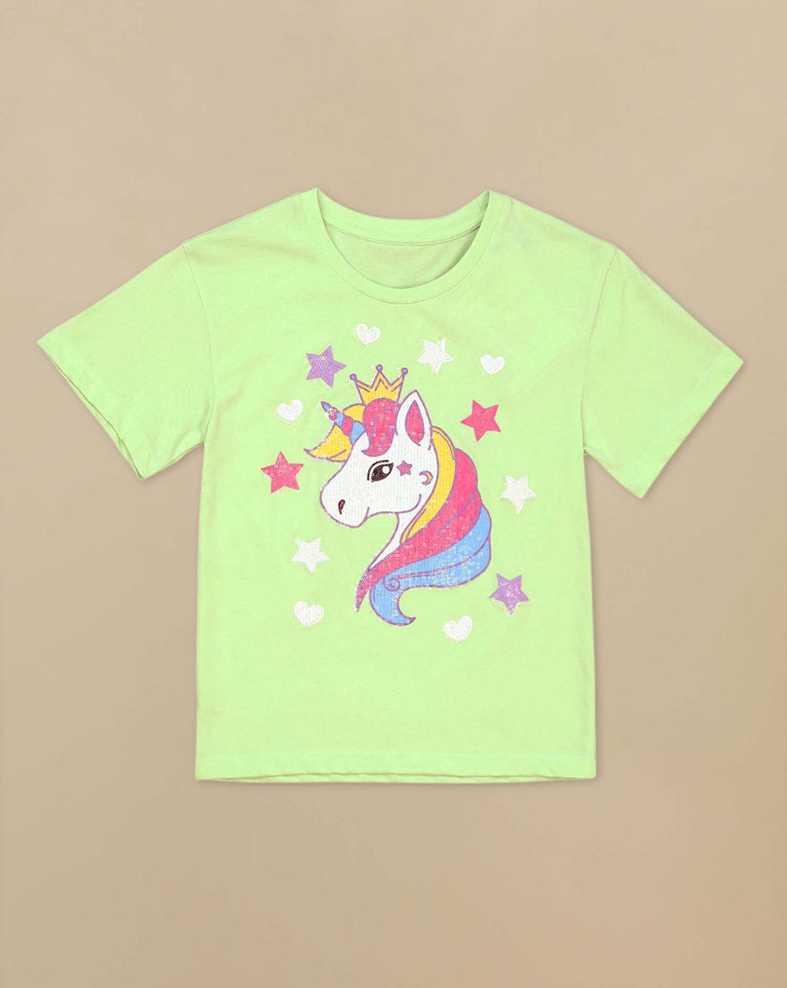 Unicorn Printed Oversized Tshirt For Girls