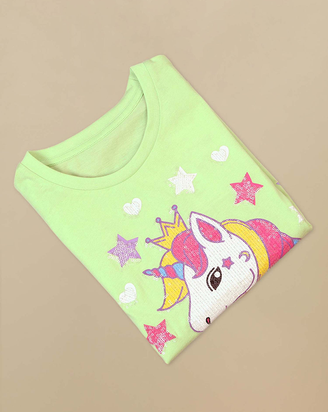 Unicorn Printed Oversized Tshirt For Girls