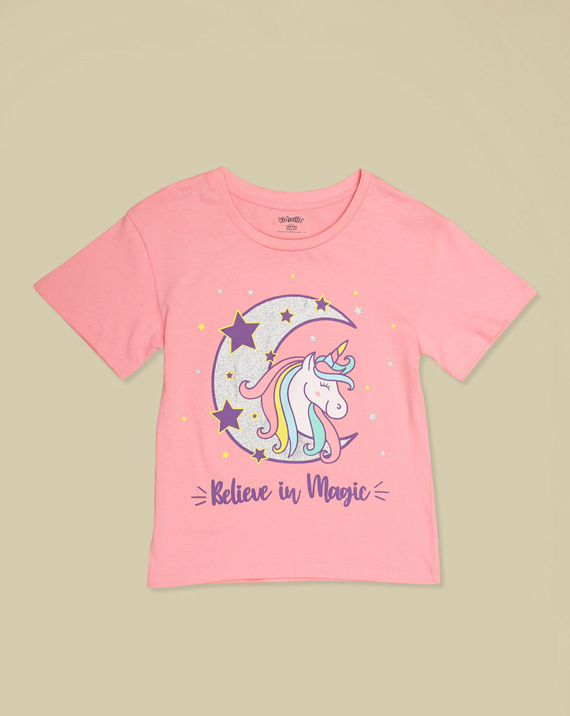 Kidsville Printed Oversized Tshirt For Girls