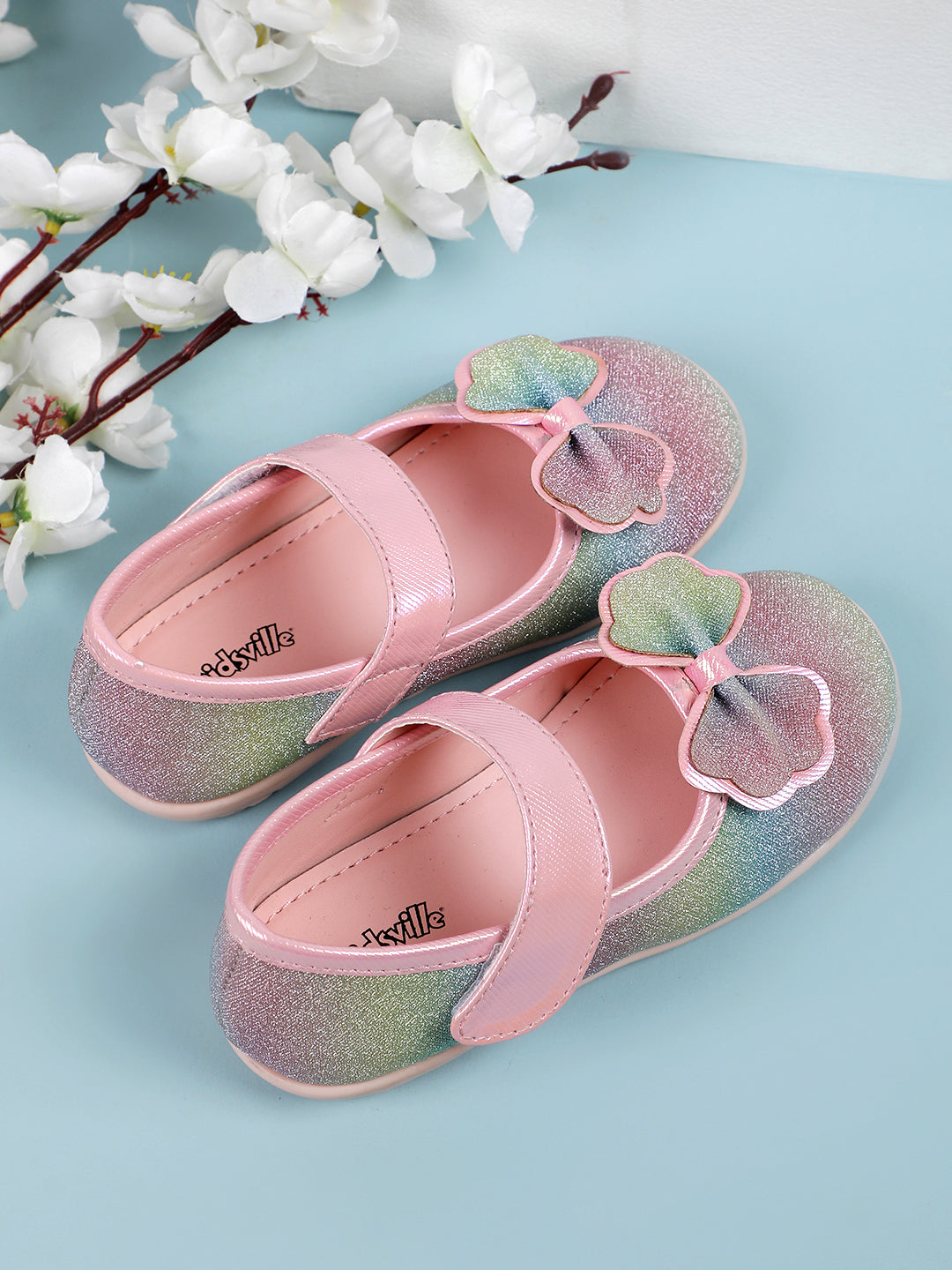 Kids Girls Multi Color Printed Ballerina