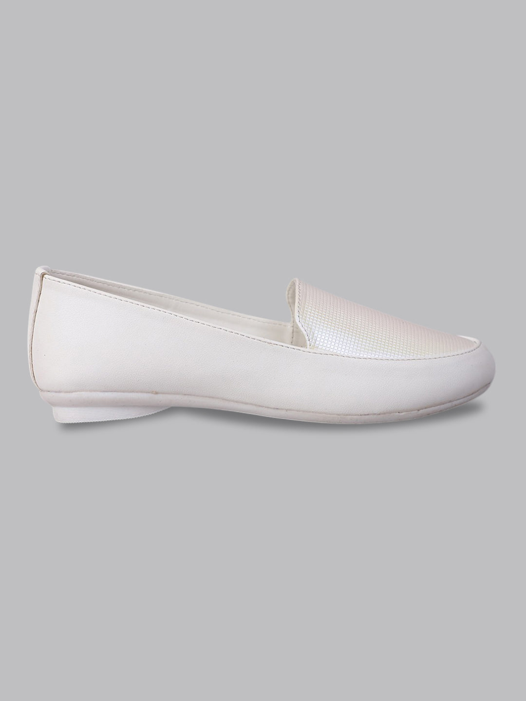 Kids Girls White Color Printed Ballerina
