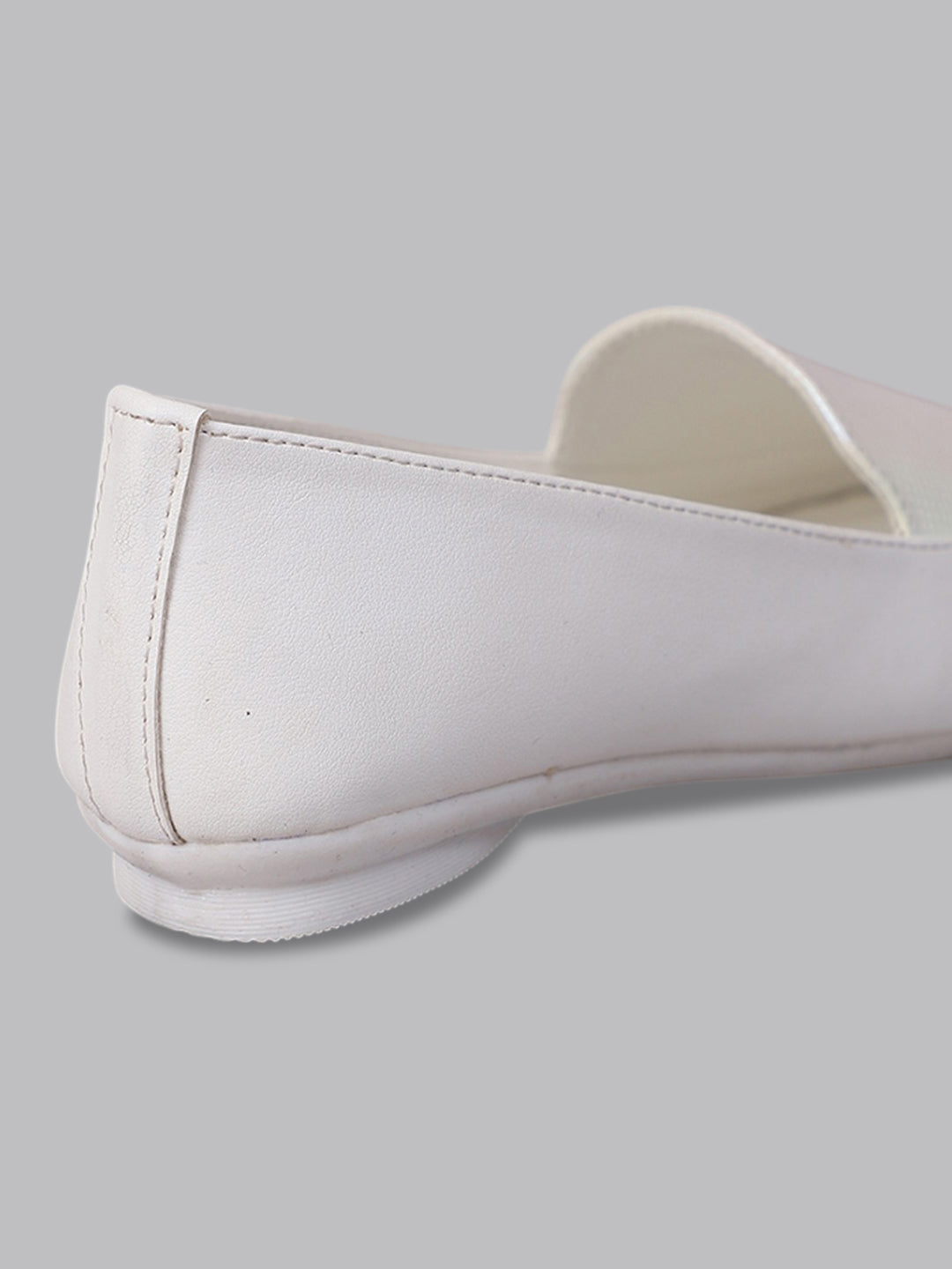 Kids Girls White Color Printed Ballerina