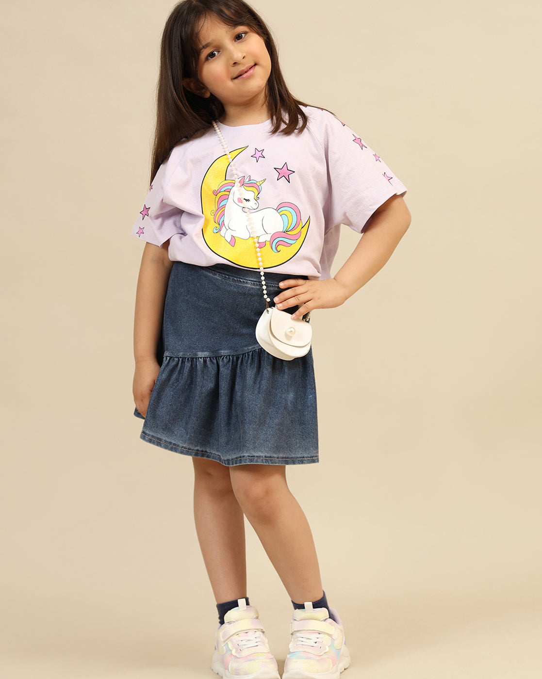 Unicorns Boxy Fit Tshirt Girls