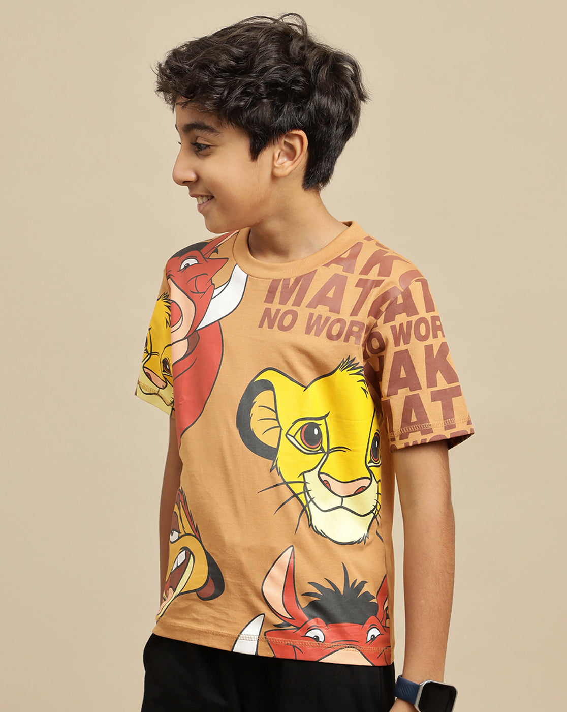 Lion King Printed Regular Fit Tshirt For Boys