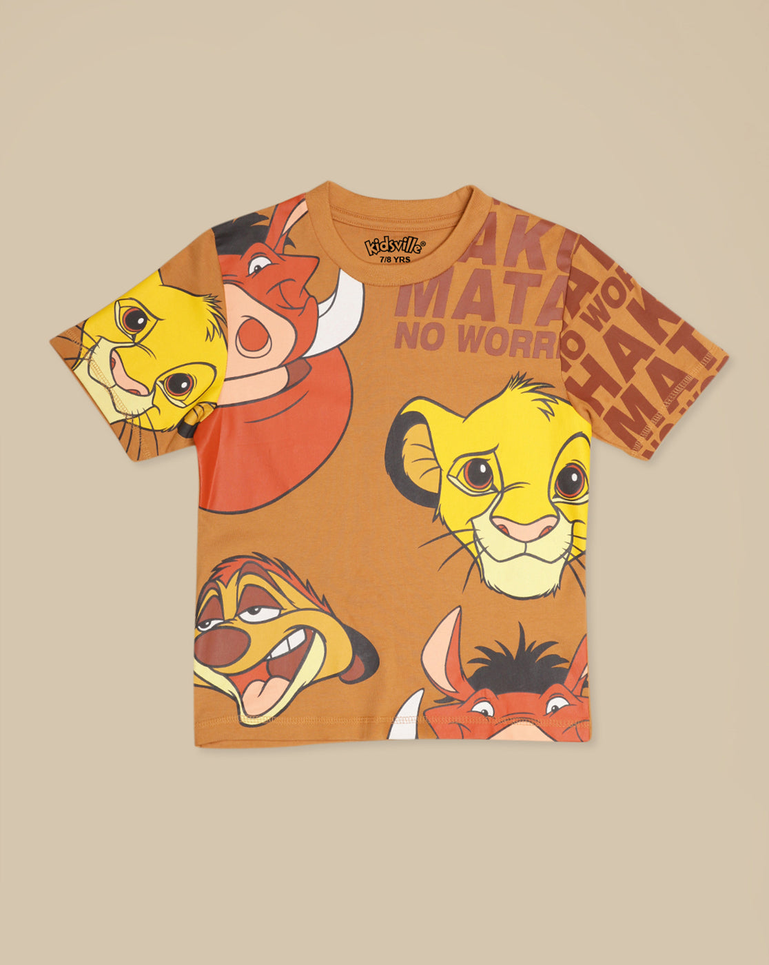 Lion King Printed Regular Fit Tshirt For Boys