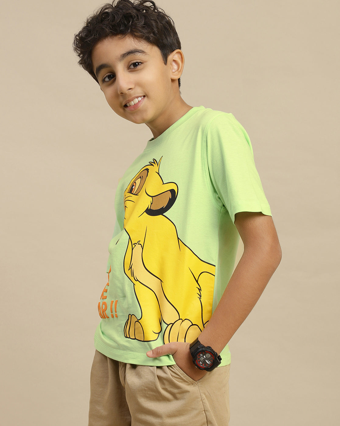 Lion King Printed Regular Fit Tshirt For Boys