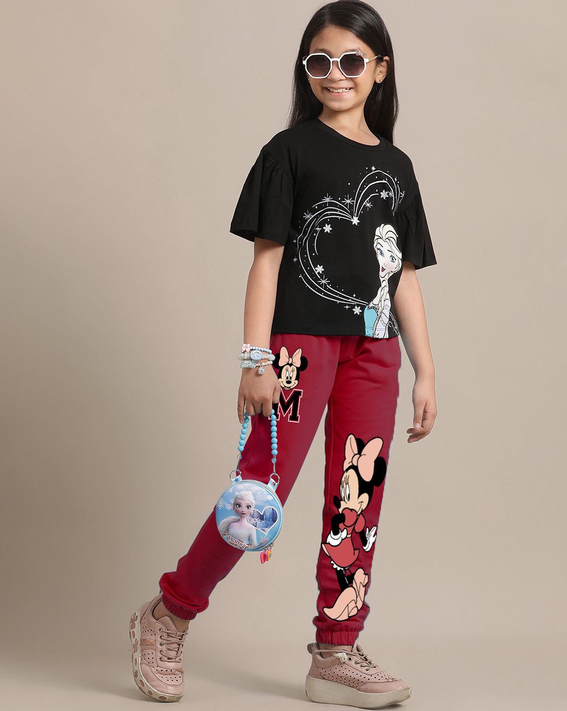 Mickey & Friends Printed Regular Fit Jogger For Girls