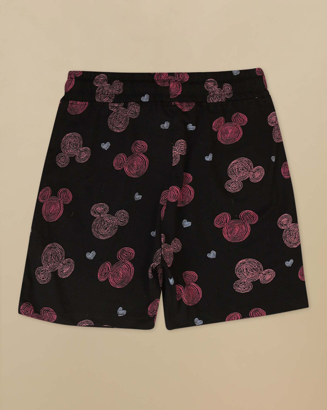 Mickey & Friends Printed Regular Fit Shorts For Girls