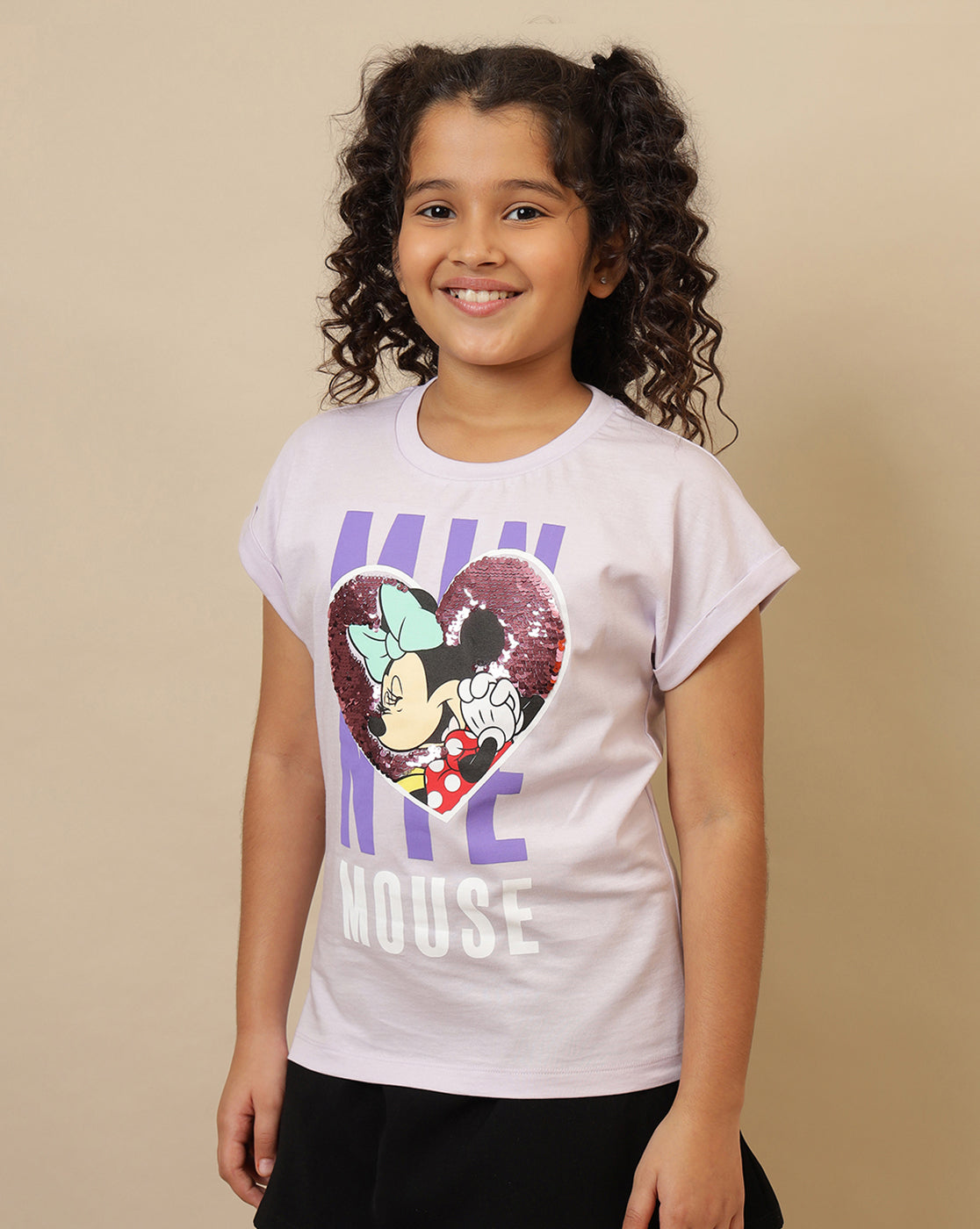 Mickey & Friends Printed Regular Fit Tshirt For Girls