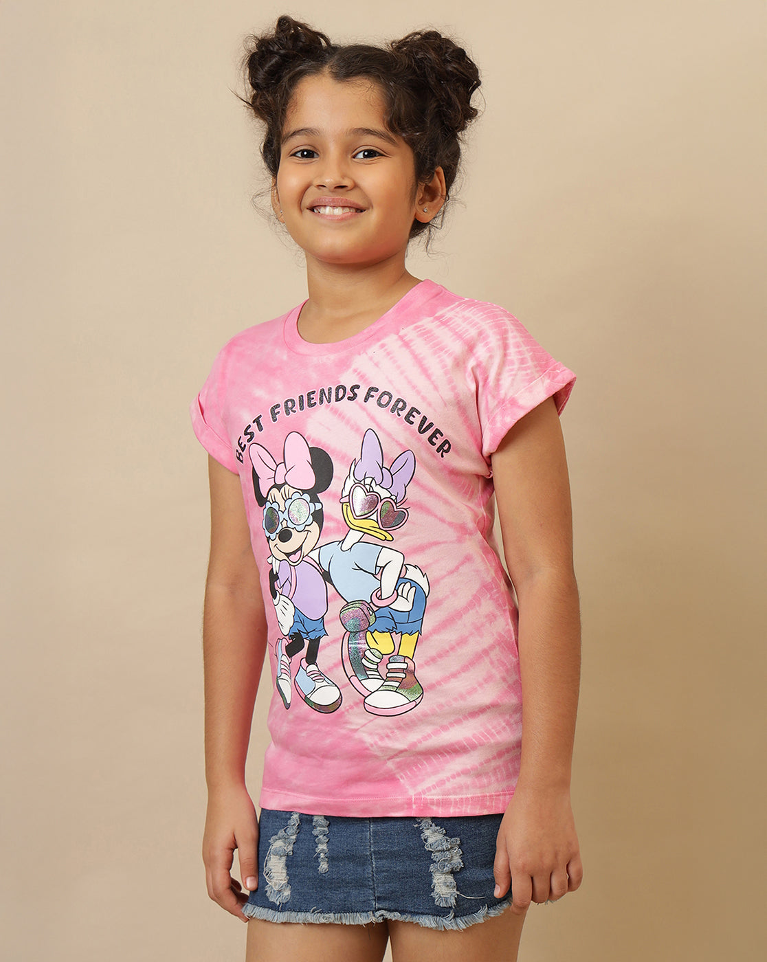 Mickey & Friends Printed Regular Fit Tshirt For Girls