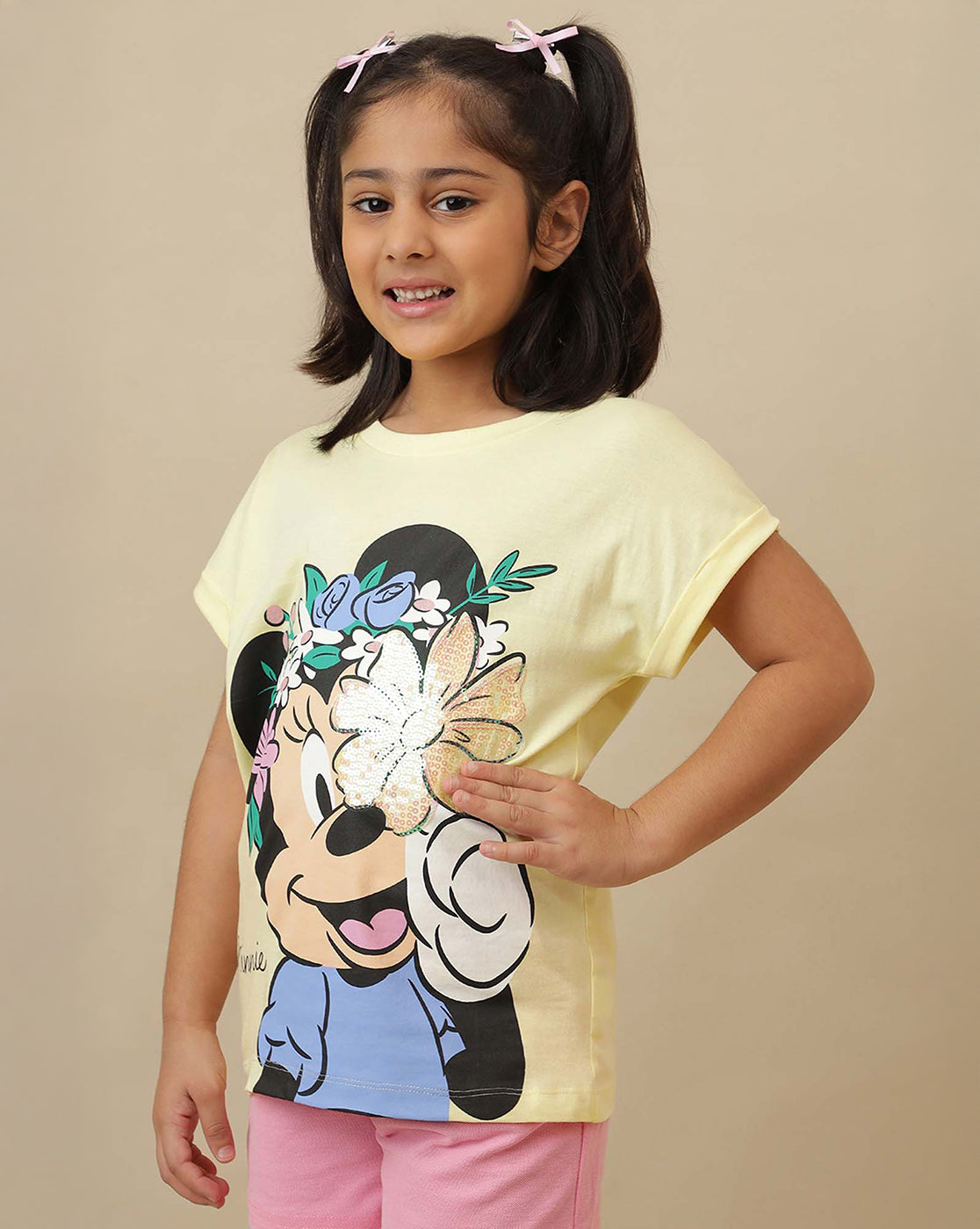 Mickey & Friends Printed Relaxed Fit Tshirt For Girls