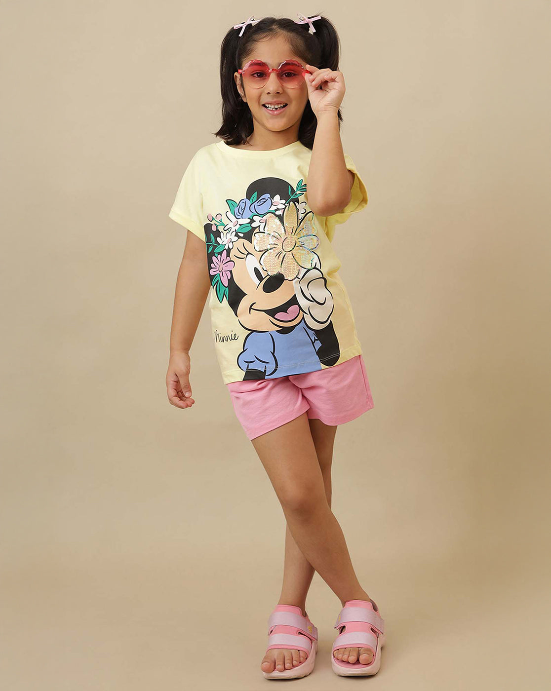 Mickey & Friends Printed Relaxed Fit Tshirt For Girls