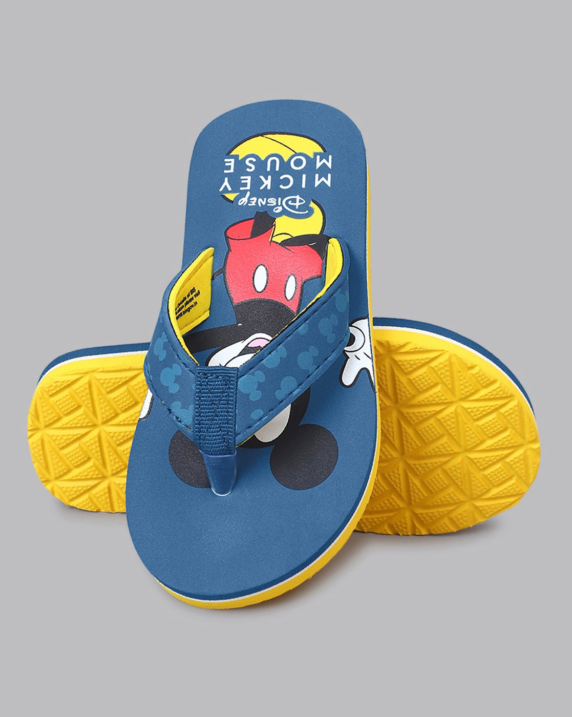 Mickey & Friends Printed Blue Flip-Flops For Kids Boys