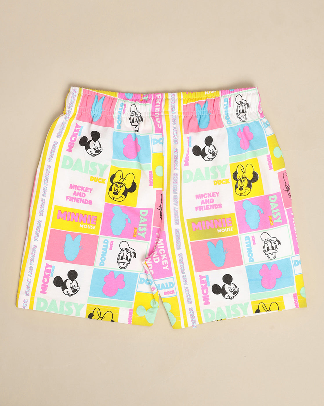 Mickey & Friends Printed Regular Fit Shorts For Girls