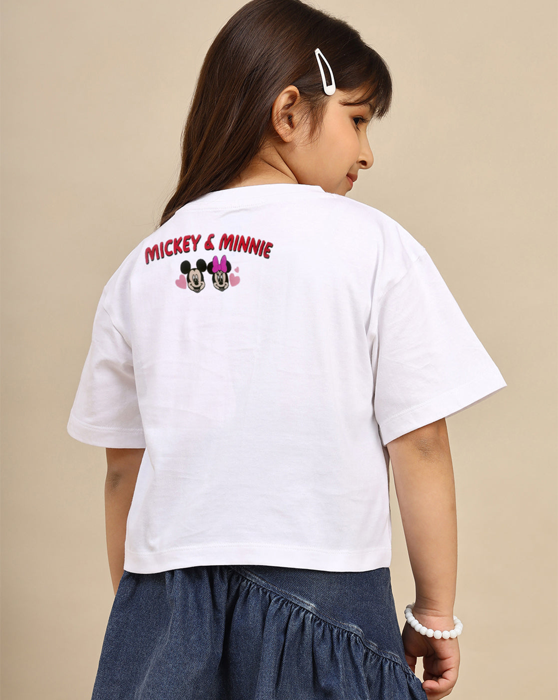 Mickey & Friends Printed Boxy Fit Tshirt For Girls
