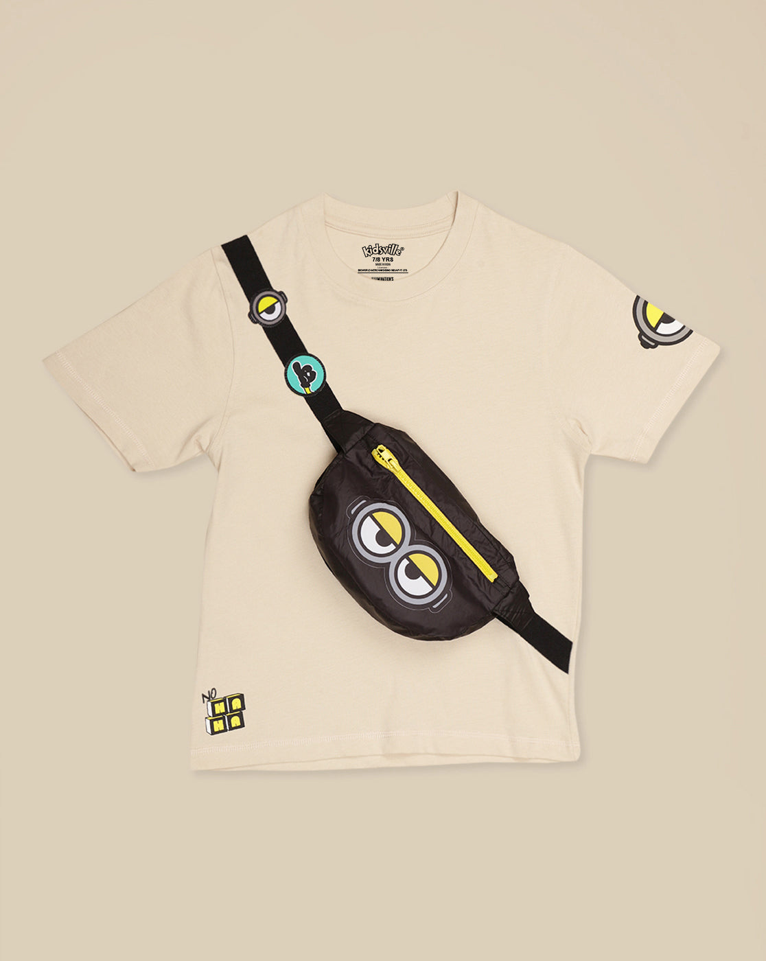Minions Printed Regular Fit Tshirt with Pocket For Boys