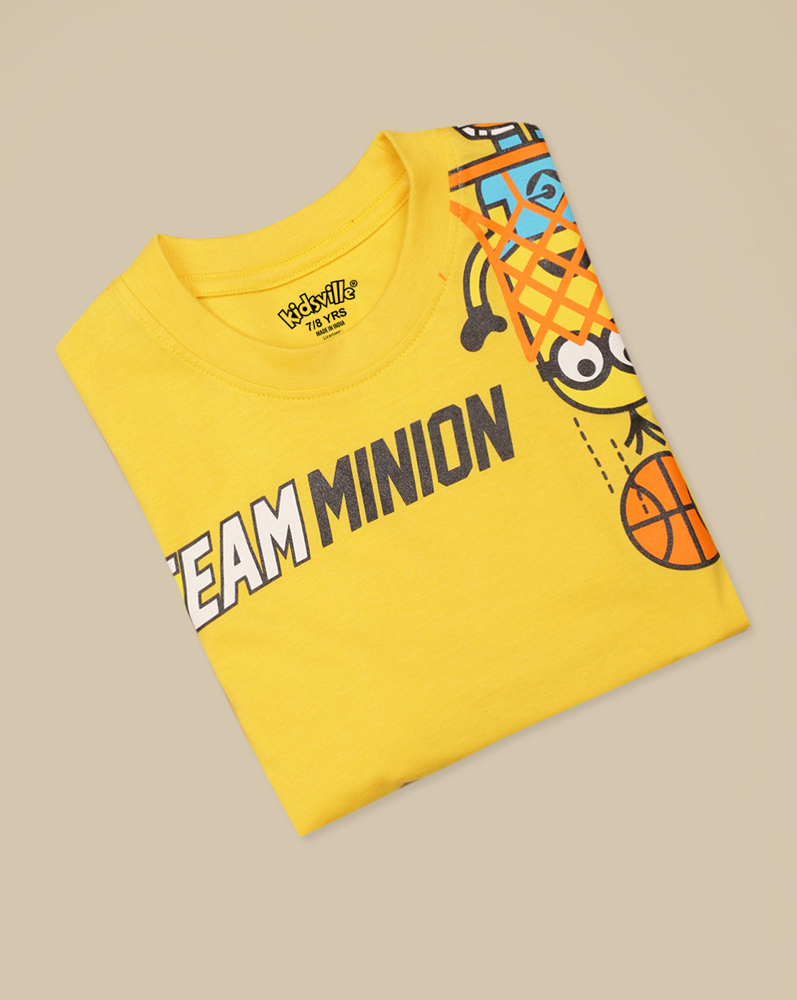 Minions Printed Regular Fit Tshirt For Boys