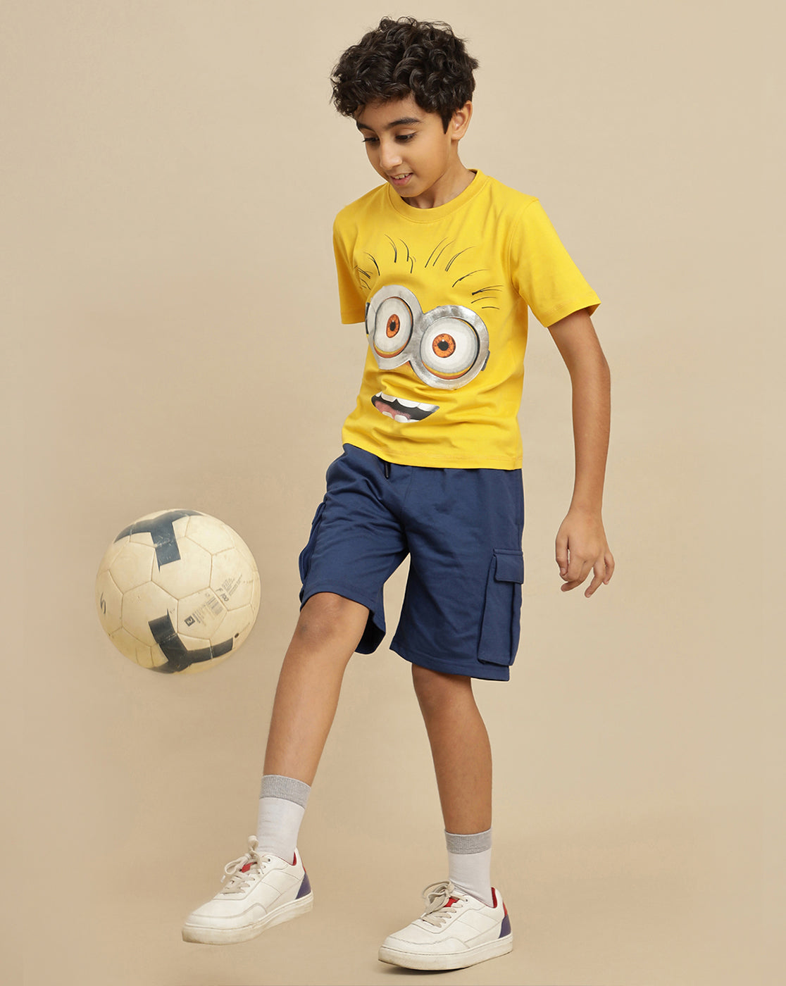 Minions Printed Regular Fit Tshirt For Boys