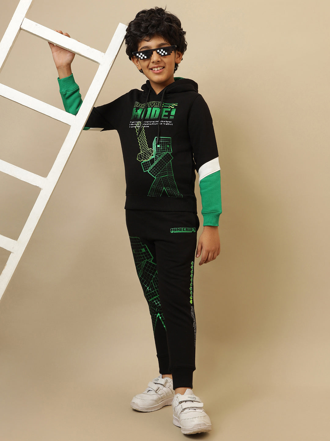 Minecraft printed Hoodie & Joggers Co-Ords Set For Boys