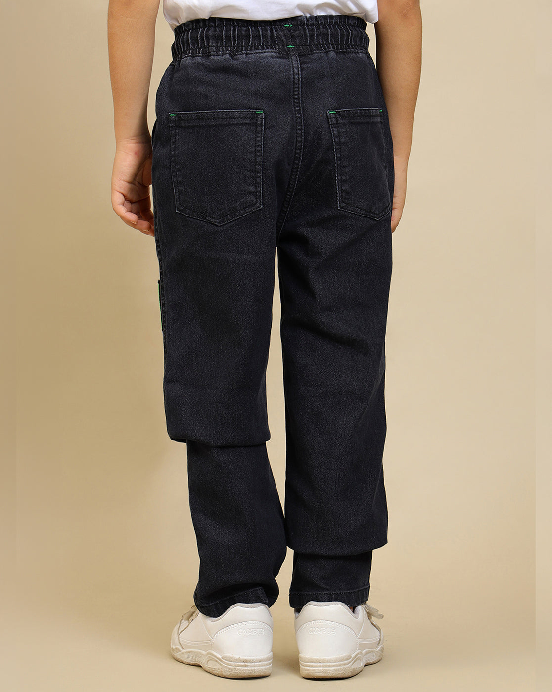 Minecraft Printed Regular Fit Denim Jogger For Boys
