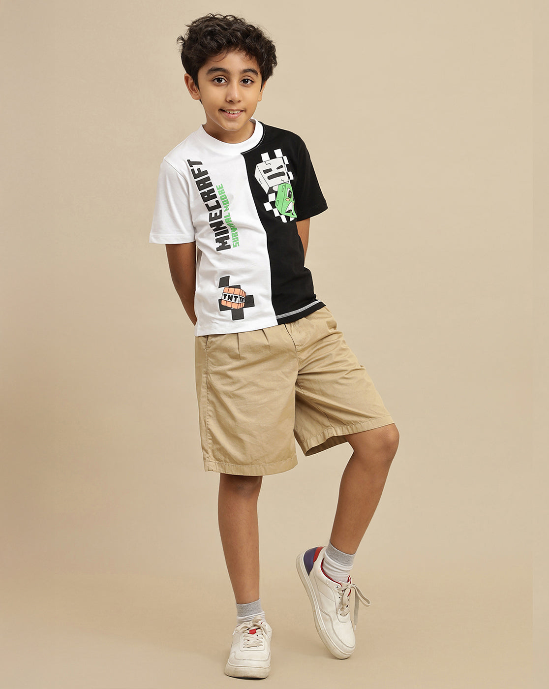 Minecraft Printed Regular Fit Tshirt For Boys