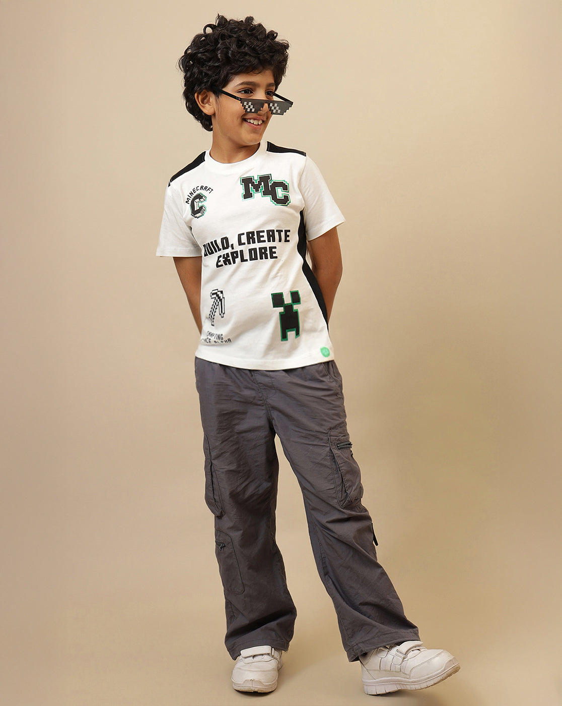 Minecraft Printed Regular Fit Tshirt For Boys