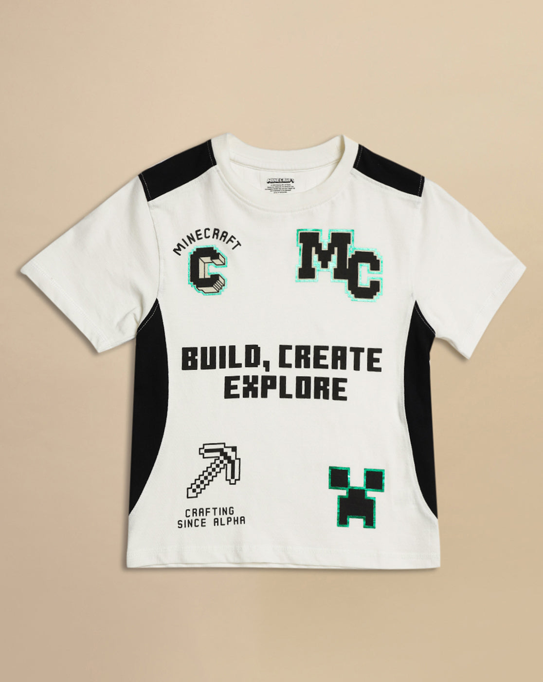 Minecraft Printed Regular Fit Tshirt For Boys
