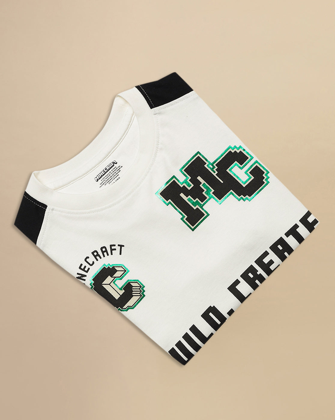 Minecraft Printed Regular Fit Tshirt For Boys