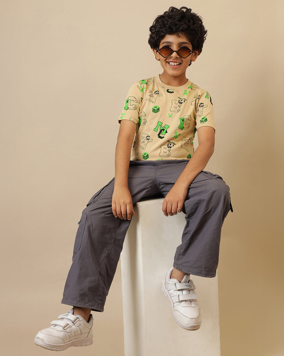 Minecraft Printed Regular Fit Tshirt For Boys