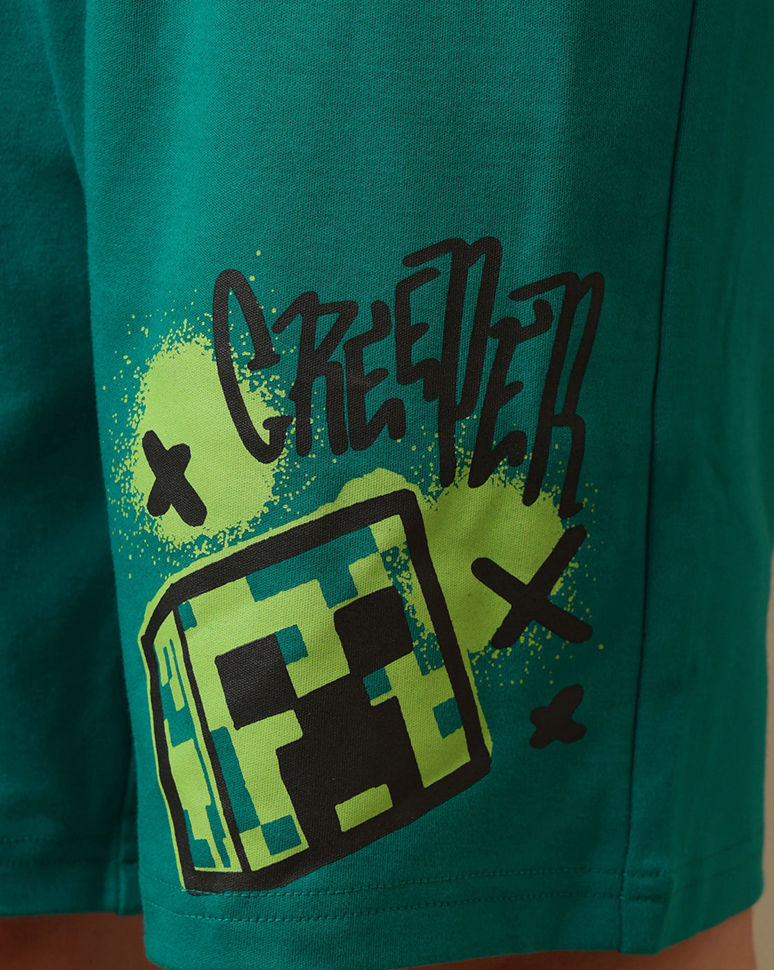 Minecraft Printed Tshirt & Short Set For Boys