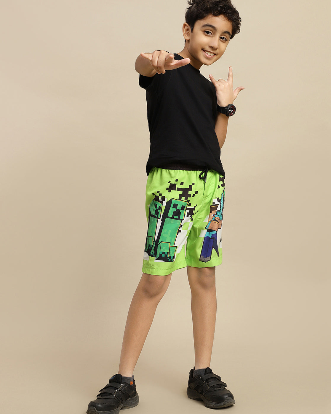 Minecraft Printed Swim board Shorts For Boys
