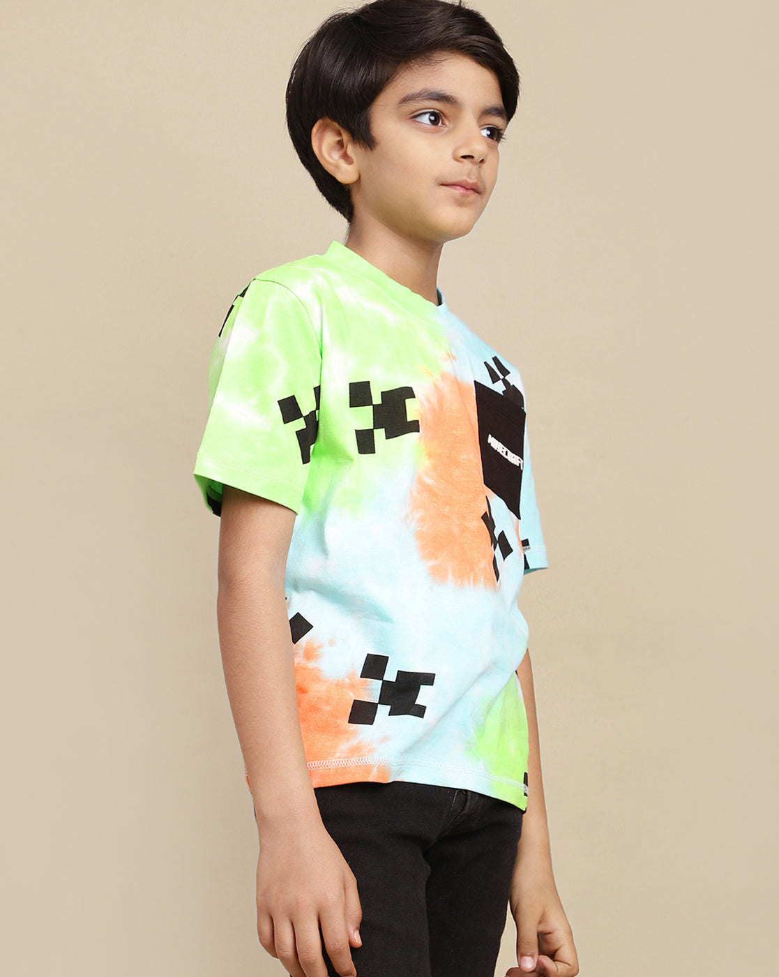 Minecraft Printed Regular Fit Tshirt For Boys