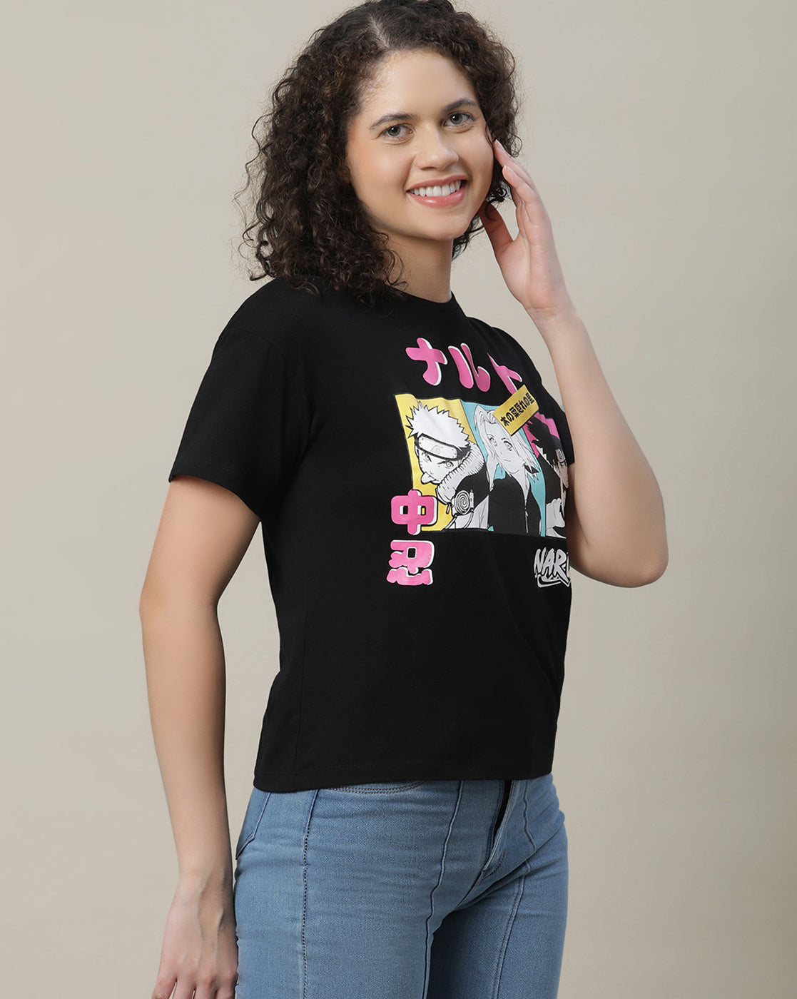 Girls Naruto Pure Cotton Relaxed Fit Tshirt