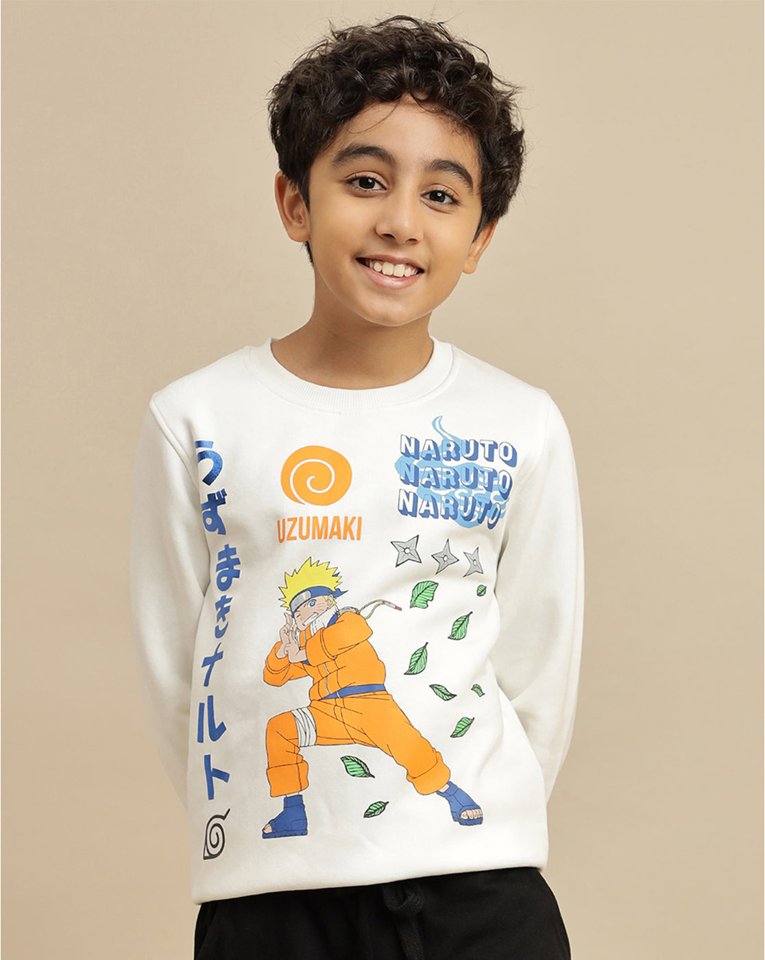 Naruto Printed Regular Fit Sweatshirt For Boys