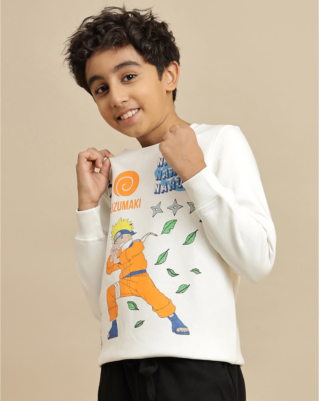 Naruto Printed Regular Fit Sweatshirt For Boys