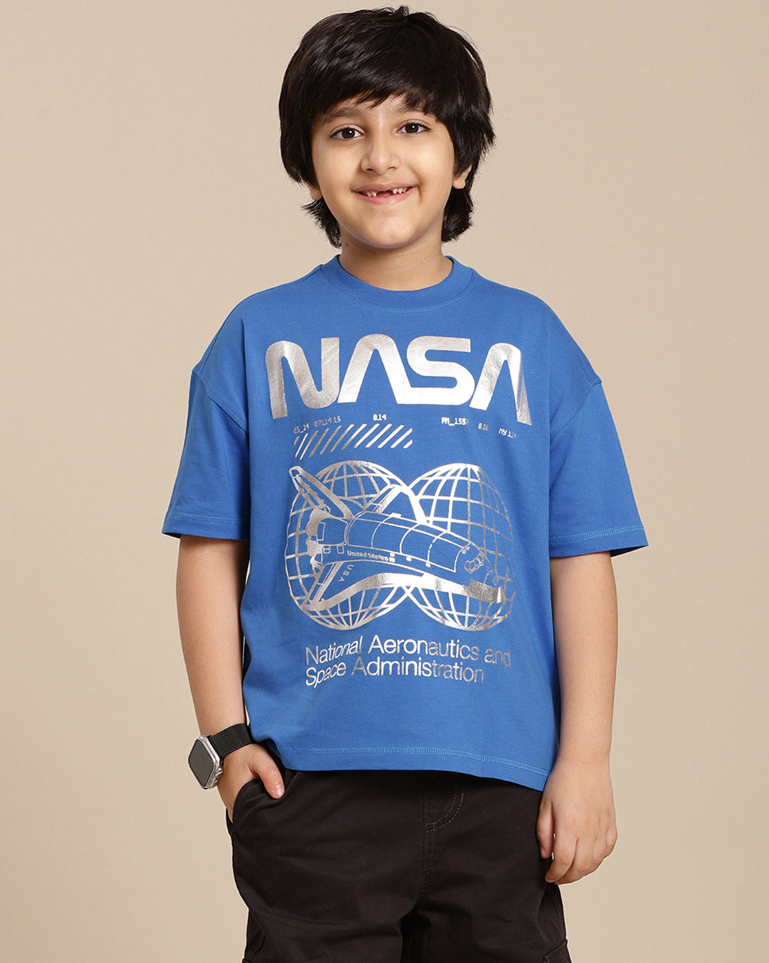 Nasa Printed Oversize Tshirt For Boys – Kidsville