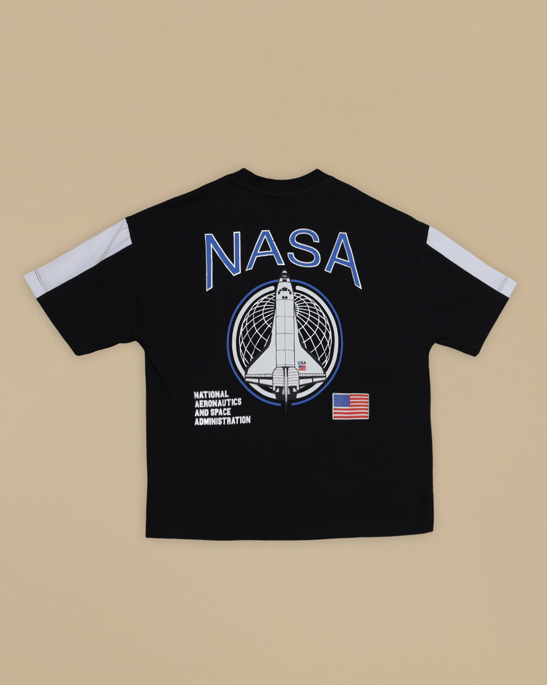 Nasa Printed Oversized Fit Tshirt With Pouch Pocket For Boys