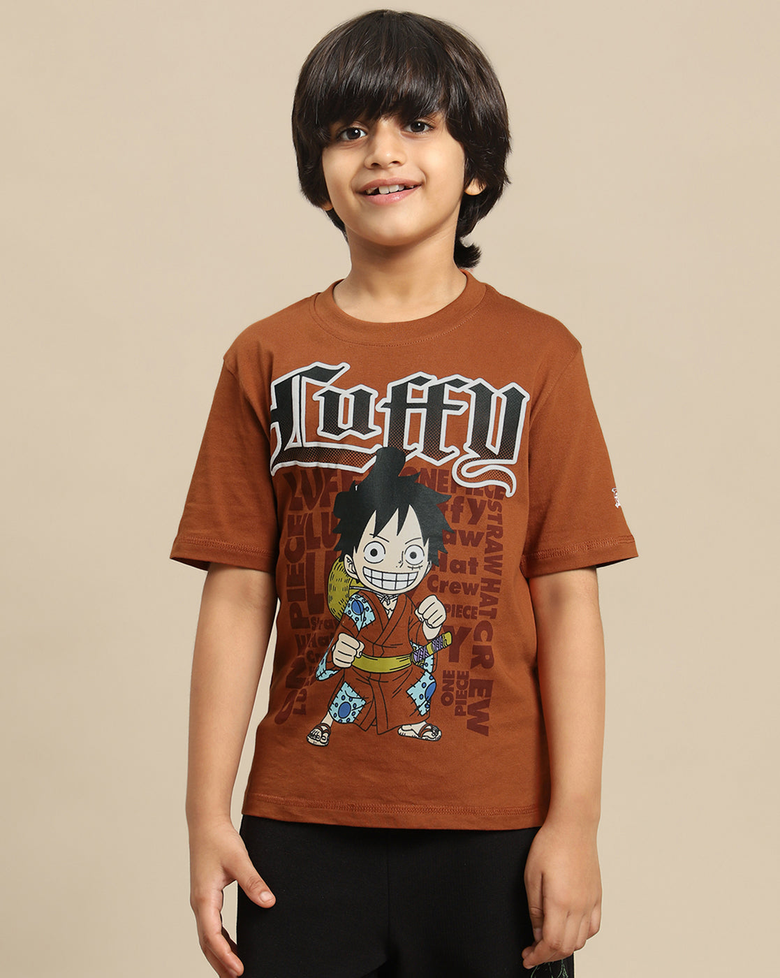 One Piece Printed Regular Fit Tshirt For Boys