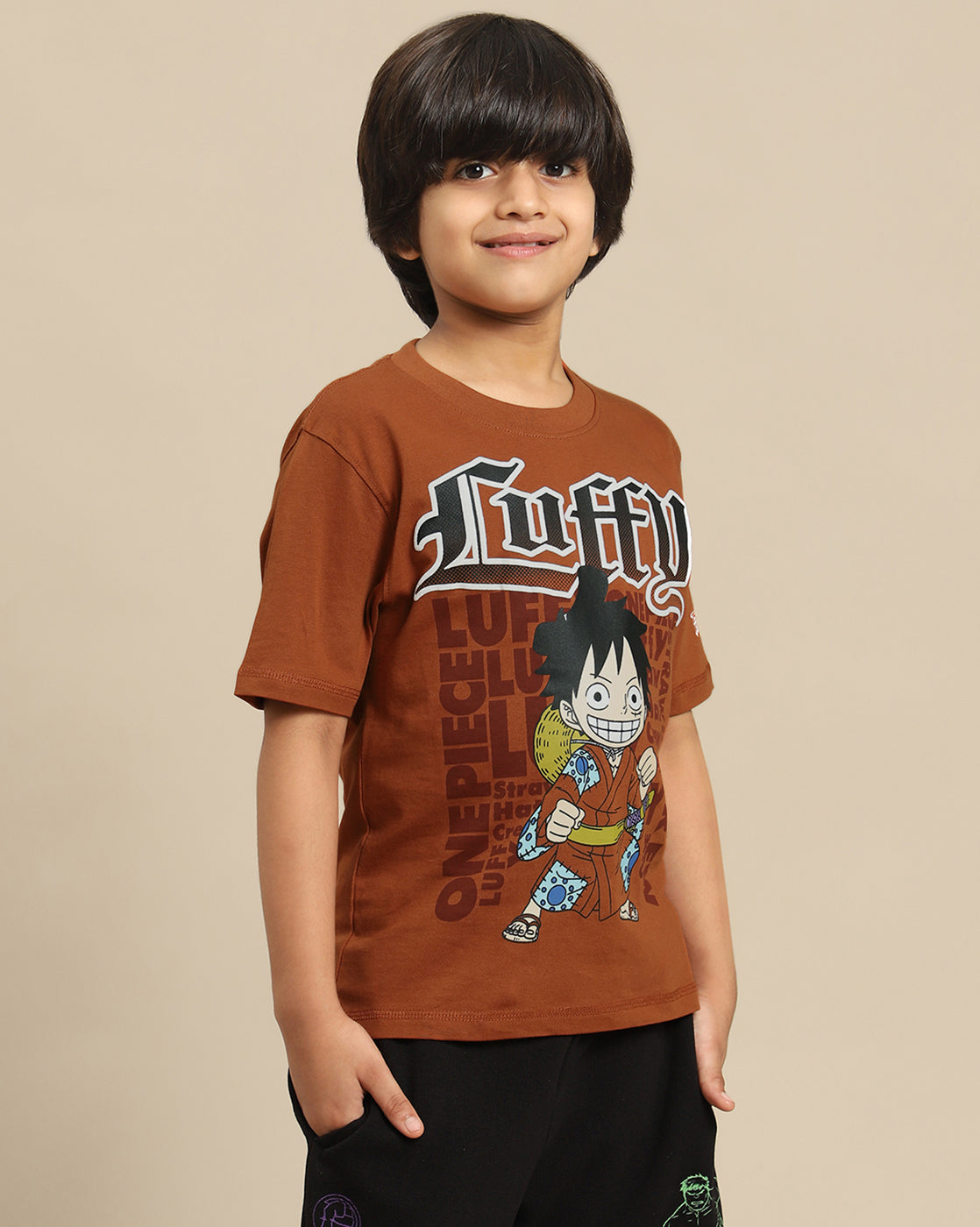One Piece Printed Regular Fit Tshirt For Boys